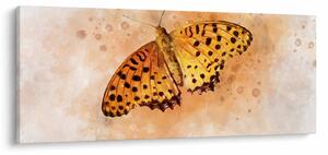 Kép - narancssárga pillangó, akvarell (120x50 cm)