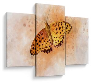 Kép - narancssárga pillangó, akvarell (90x60 cm)