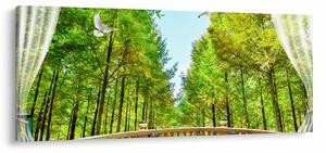 Kép - Kilátás az erdőre (120x50 cm)