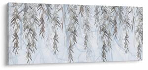 Kép - Fűzfa gallyak kék alapon (120x50 cm)