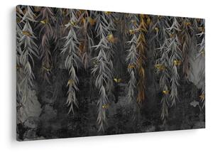 Kép -Fűzfa gallyak fekete háttérrel (90x60 cm)