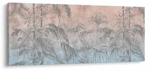 Kép - Trópusi növények a falon (120x50 cm)
