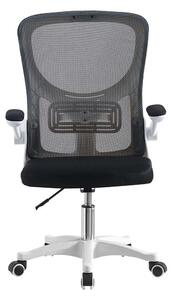 Ergonomikus irodai szék felhajtható könyöktámasszal fehér