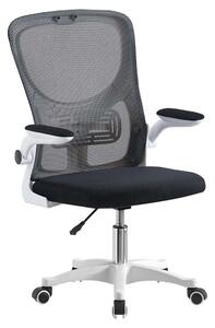 Ergonomikus irodai szék felhajtható könyöktámasszal fehér