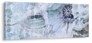 Kép - Virágos freskó téglafalon (120x50 cm)