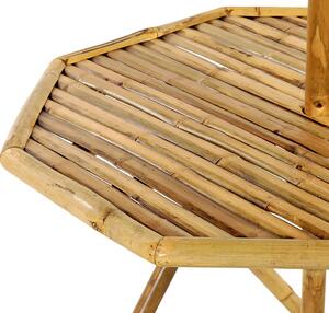 Bambusz kerti asztal napernyővel MOLISE