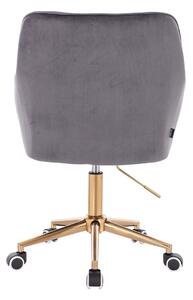 HR550K Grafit modern velúr szék arany lábbal