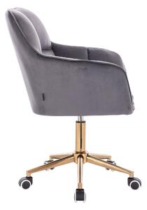 HR550K Grafit modern velúr szék arany lábbal