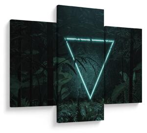 Kép - Neon háromszög a dzsungelben (90x60 cm)