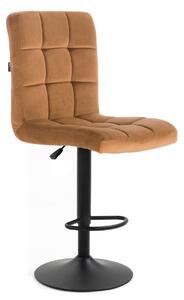 HR7009W Mézbarna modern velúr szék fekete lábbal
