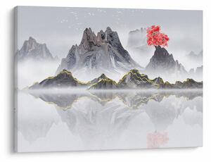 Kép - Hegyek a ködben (70x50 cm)