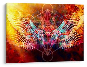 Kép - Merkaba szárnyakkal, absztrakció (70x50 cm)