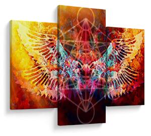 Kép - Merkaba szárnyakkal, absztrakció (90x60 cm)