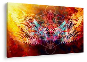 Kép - Merkaba szárnyakkal, absztrakció (90x60 cm)