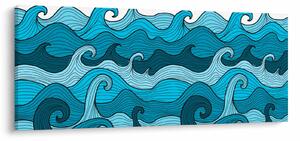 Kép - absztrakció, tenger (120x50 cm)