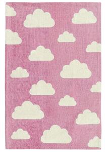 Rózsaszín felhőmintás gyerekszobaszőnyeg 60 x 90 cm GWALIJAR