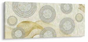 Kép - absztrakció, márvány körök (120x50 cm)