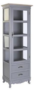 Vitrin paulownia mdf 49x36x160 2 fiókos szürke