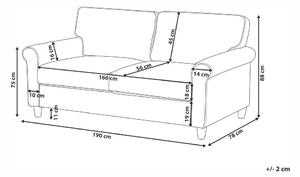 Háromszemélyes világosbarna kárpitozott kanapé RONNEBY
