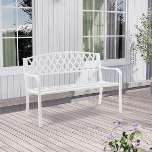 Casa.pro Kerti pad Opsasar acél Fehér 127 x 53,5 x 88 cm