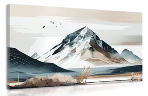Kép festői hegyek skandináv stílusban