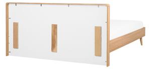 Minimalista Világos Fa Színű Ágy 140 x 200 cm SERRIS