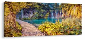 Kép - Plitvicei-tavak, Horvátország (120x50 cm)