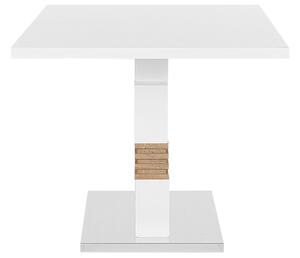 Modern Bővíthető Étkezőasztal Fehér És Világosbarna Színben 160/200 x 90 cm SANTANA