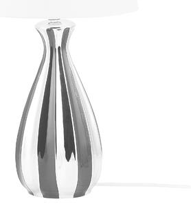 Fekete és ezüst kerámia asztali lámpa 52 cm VARDJA