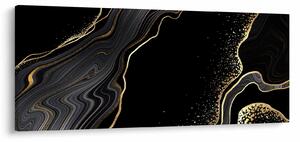 Kép - Fekete és arany márvány (120x50 cm)