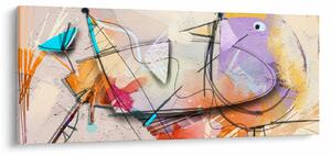 Kép - absztrakció, madár (120x50 cm)