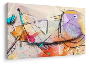 Kép - absztrakció, madár (90x60 cm)