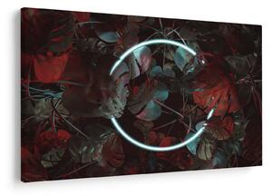 Kép - Neon kör a pálmafák között (90x60 cm)
