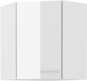 Felső sarok konyhaszekrény Lavera 60x60 GN-72 1F (45°) (korpus: fehér + front: fényes fehér)