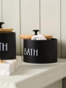 Sinsay - Úložná krabica s nápisom „Bath“ - fekete