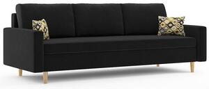 ETNA modell 2 nagyméretű kinyitható kanapé Fekete