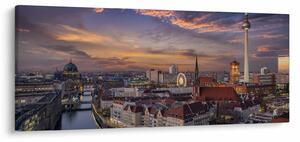 Kép - Naplemente Berlin felett (120x50 cm)