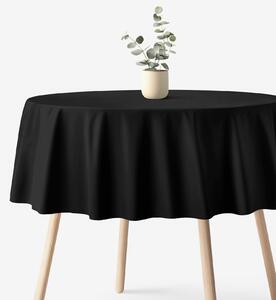 Goldea kör alakú pamut terítő - fekete Ø 120 cm