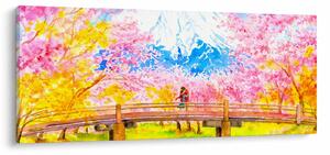 Kép - festett pár, akvarell (120x50 cm)