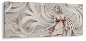 Az istennő képe virágmotívummal (120x50 cm)