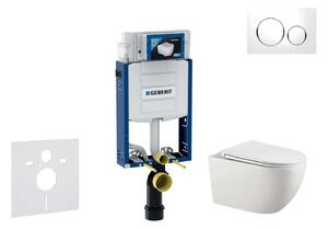 Geberit Kombifix - Falsík alatti szerelési rendszer, Gaia WC és softclose ülőkével, Sigma20 gomb, fehér/króm SANI15CA3117