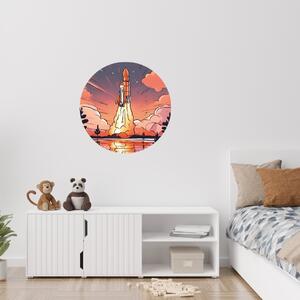 PIPPER. Kör alakú falmatrica "Űrsikló indítása" Méret: 60cm