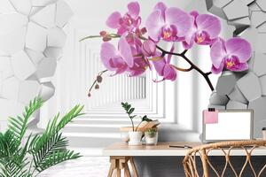 Öntapadó tapéta futurisztikus orchidea