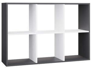 Aldabra Malax 2x3 polc, 110x75x30 cm, antracit-fehér