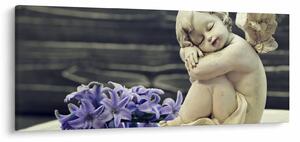Egy angyal képe virággal (120x50 cm)