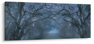 Egy erdő képe a ködben (120x50 cm)