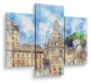 Kép - Santa Maria di Loreto temploma, Róma, Olaszország (90x60 cm)