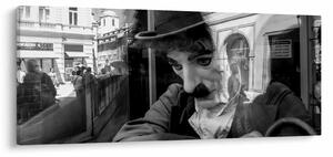 Kép - Charles Chaplin, Prágában (120x50 cm)