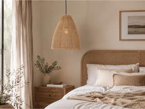 Ibiza Natura kézzel készült natúr rattan lámpabúra – 36 × 36 × 41 cm