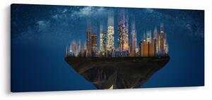 Kép - A lebegő város az űrben (120x50 cm)